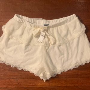 NWT Aerie White Lace Sleep Shorts Sz S